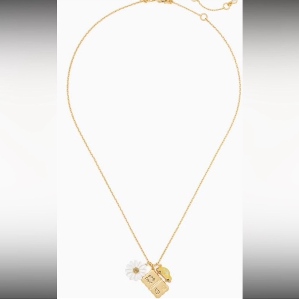 Kate Spade Off we go girls trip taxi pendant necklace - Picture 2 of 3
